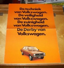 VOLKSWAGEN DERBY SALES BROCHURE  January 1977 Pub no. 783/119.004.31 In German