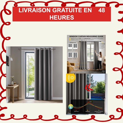 Deconovo rideaux occultants - rideaux,