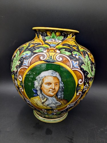 Grand vase faience majolica - grand, en