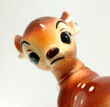 Bambi Walt Disney Productions Porcelain Figurine with Tag; Japan; Vintage 1950s