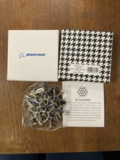 BOEING 2022 Jet Snowflake Ornament Blue Jeweled Jetflake New In Box