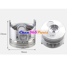 Piston Kit For Kipor Kama Diesel Engine 178 178F & Ring Pin, Circlip