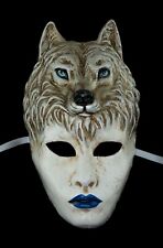 Masque de Venise La femme louve Loup en papier Mâché Artisanat fait main #1821