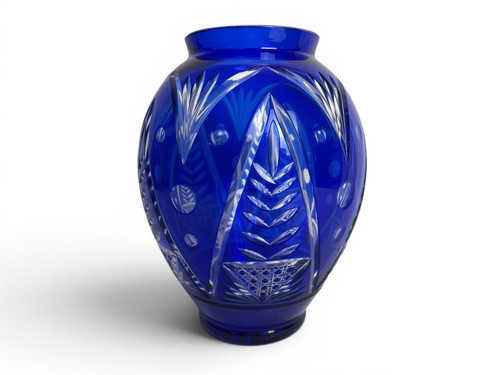 Vase cristal bohème bleu - bohème,