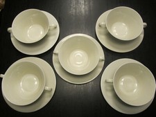 5 Tasses-Bols à bouillon et 5 Sous-tasses-Bols Zeh Scherzer Bavaria Germany
