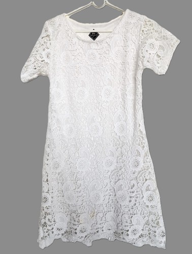 Robe blanche dentelle - blanche,