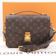 LOUIS VUITTON LV Monogram Pochette Metis MM M44875 Bag Italy PL1176 Auth #53858A