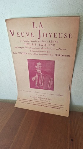Partition accordéon veuve - partition, la