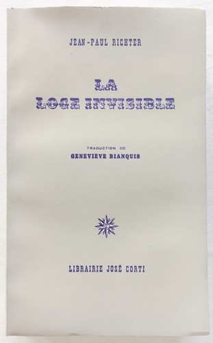 Loge invisible jean - invisible, jean-paul