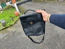 Sacoche vintage en cuir noir