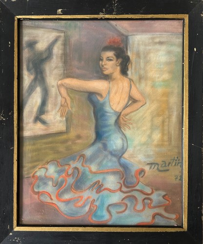 Pastell 1972 femme dansante - 1972,
