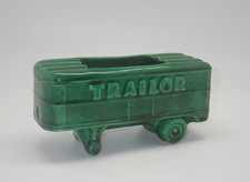 Trailor Truck Trailer - Green Ceramic Ashtray