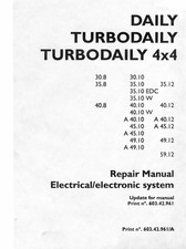 IVECO Daily Turbodaily 4x4 Repair Manual for Electrical/Electronic Systems PDF
