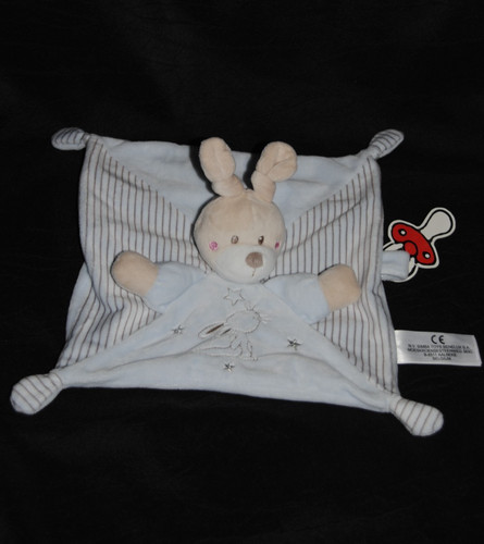 Doudou plat lapin - 🐰, bleu