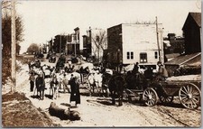 c1910s Real Photo RPPC Postcard STREET SCENE Marked "Black River Falls" Wisc.