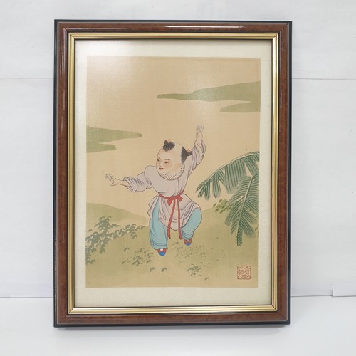 Tableau peinture soie asie - tableau,
