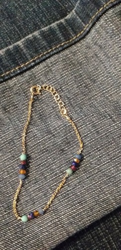 Bracelet plaqué pierres - plaqué,