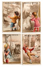 Lot de 4 chromos publicitaires