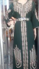 Royal Moroccan Caftan Dubai Kaftan Abaya Wedding Robe Takchita handmade +belt