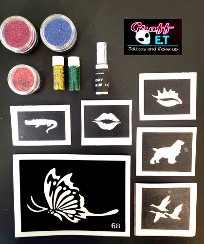 Kit complet pochoirs tatouages - kit,