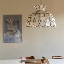 Suspension abat jour en nacre