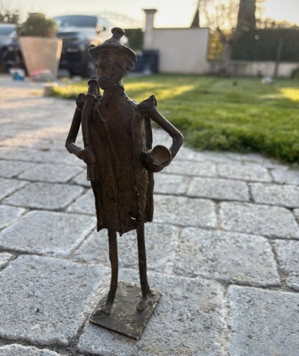 Statuette africaine bronze - statuette, en