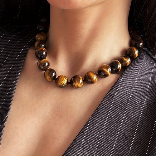 Collier perles 10mm œil - , de