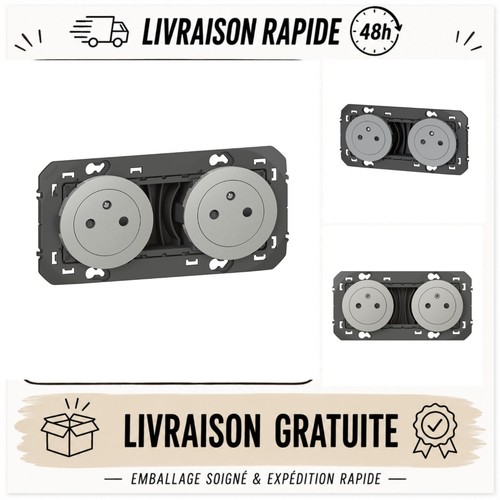 Prise double murale - , legrand