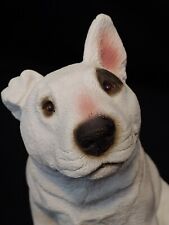 Bull Terrier Pup Black & White Figurine Living Stone 1987