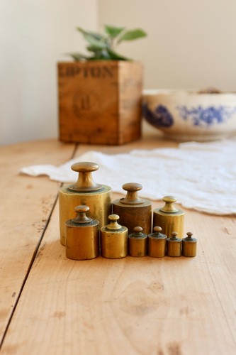 Lot poids anciens en - poids,