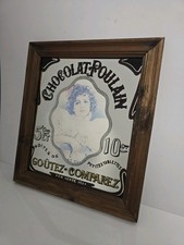 Vintage 1960s Chocolat Poulain Art Picture Mirror French Chocolate Advertisement