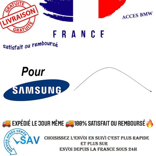 Câble coaxial bleu - bleu, mm