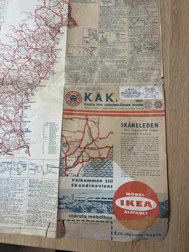 Carte routière vintage - carte,