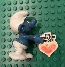 Vintage SMURF Schtroumpf EIN HERZ FÜR KINDER W Germany 1978 Figure
