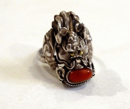 Ancienne bague tête dragon - ancienne,