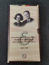 COFFRET 250 FRANCS ARGENT 1998 BE FABIOLA & BAUDOIN BELGIQUE 18000 EX. PROOF SET