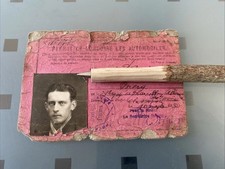 Ancien Permis De Conduire Les Automobiles 1930 Collection Vieux Papier Périmé