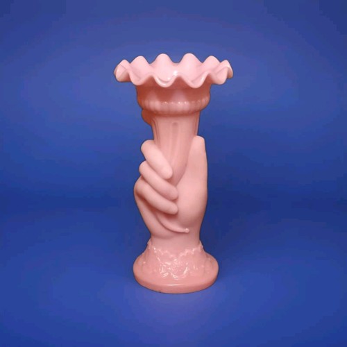 Vase cornet main verre opalin - vase,