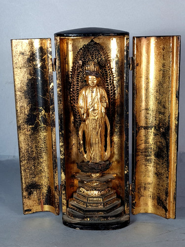 Japon ancien bouddha bois - ancien,