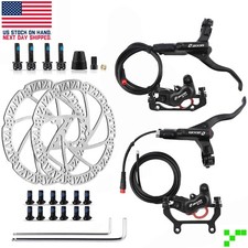 Ebike Hydraulic Disc Brake Set 4-Pistons Power-Off Electric Bike 180mm 2-PIN