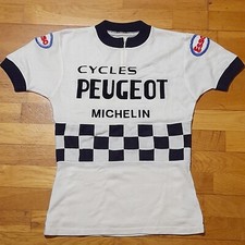 Maillot PEUGEOT Cycliste Course ESSO vintage JERSEY vélo