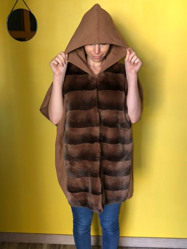 Manteau cape luxe lapin rex - cape,