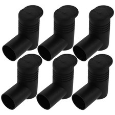  Lot de 6 connecteurs en plastique pour tringle à vêtements - Pinces noires -