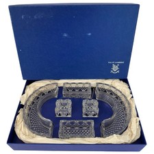 Val St. Lambert Belgium 6-Piece Crystal Centerpiece with Box