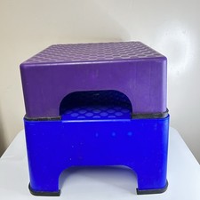 The Firm Fanny Lifter 2 Piece Box Aerobic Exercise Step Blue & Purple Boxes