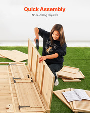 VEVOR Abri De Jardin Rangement Outils En Bois Étanche Verrouillable 1473X1980 Mm