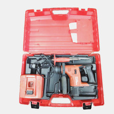 Used Rechargeable Rotary Hammer Drill 36V Hilti TE 6A w/ Charger Drill Bit Case