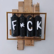 Oeuvre Street art contemporain de l'artiste Namec - 2025 ''F*CK'"