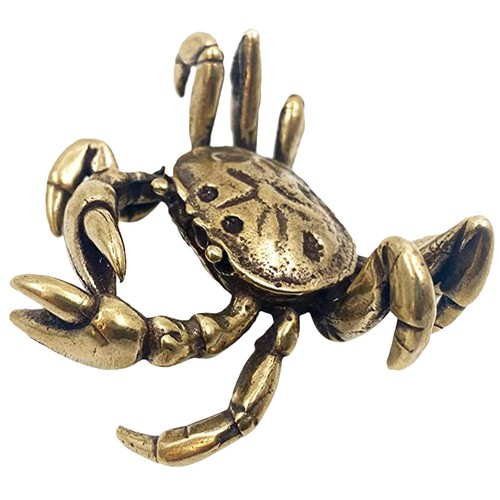 Gold brass crab shape - brass, crab-shape