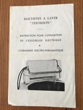 Ancienne notice pour essoreuse